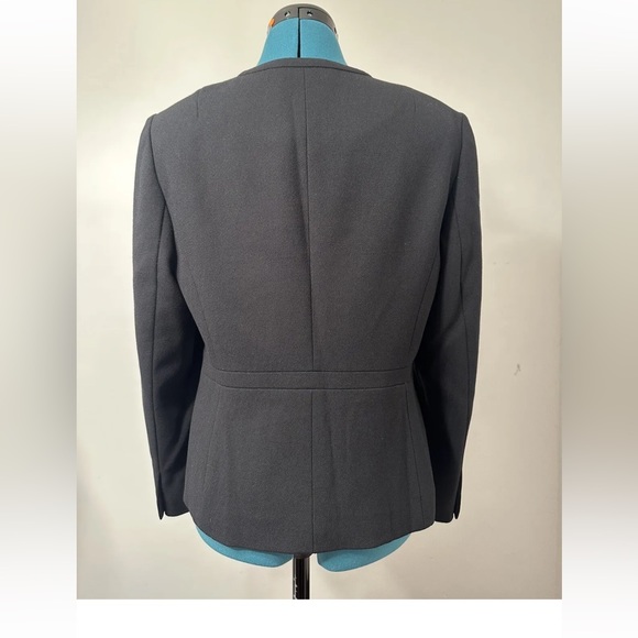 Talbot Petite Black Pure Wool Lined Italian Fabric Blazer Jacket Size 10P - Picture 5 of 11
